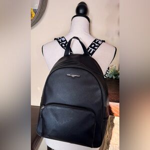 Karl Lagerfeld Sleek Black Backpack